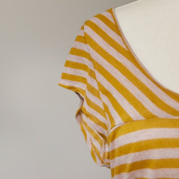 Anthropologie Striped Flutter Sleeve Asymmetrical Tunic (Dress) NWOT - Picture 4 of 5